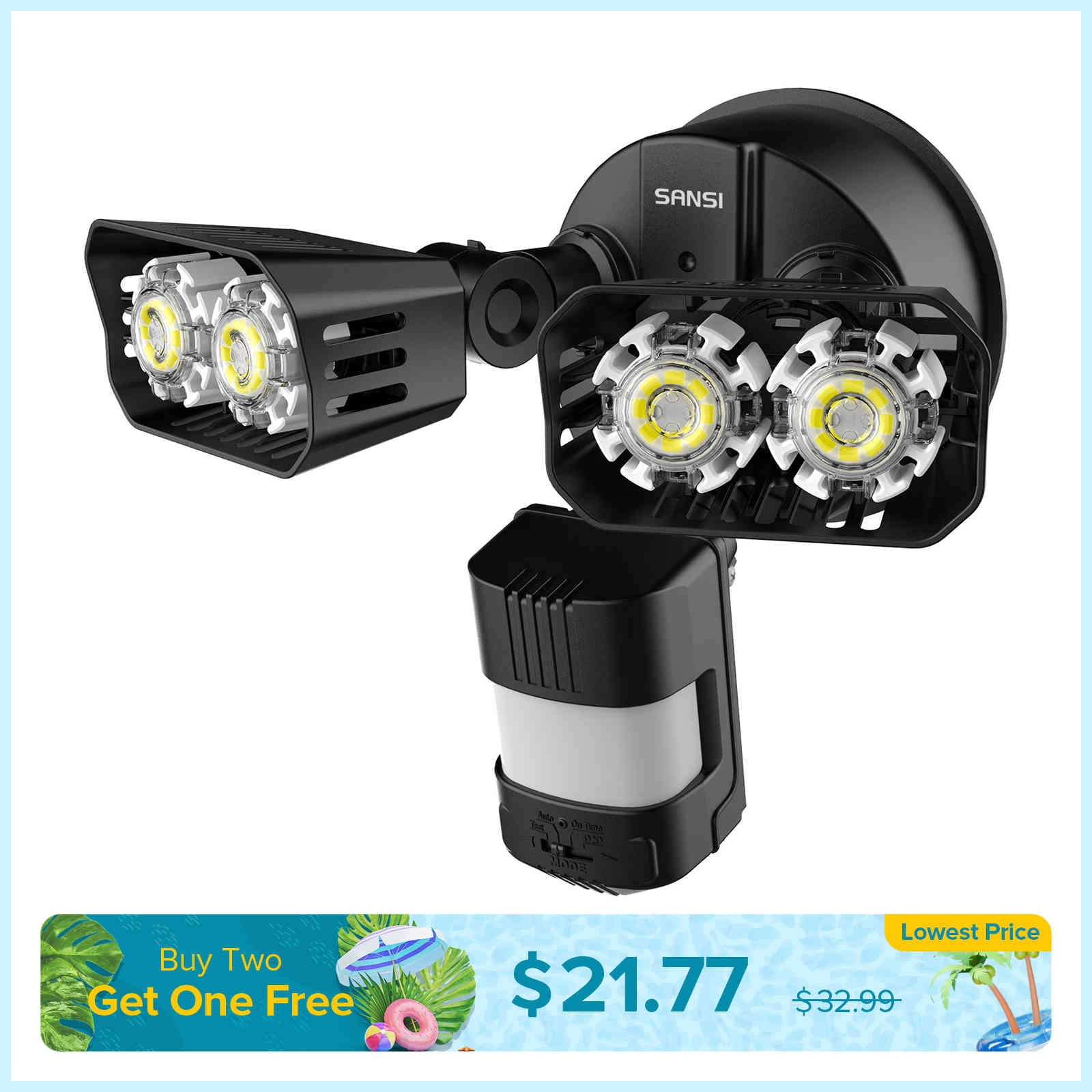 18W LED Security Light (Dusk to Dawn & Motion Sensor)