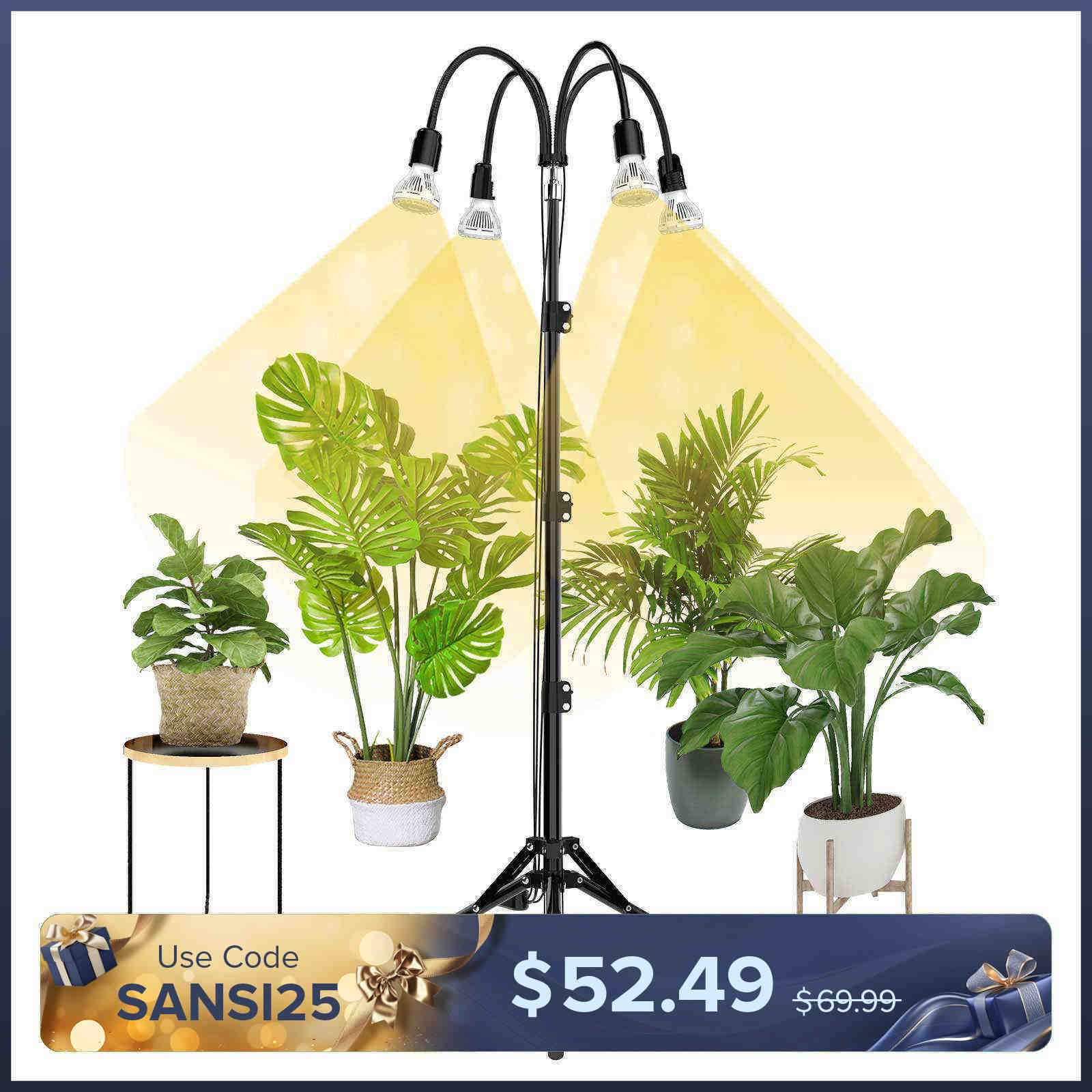 Upgraded 40W Grow Light with Adjustable Tripod Stand (US ONLY)