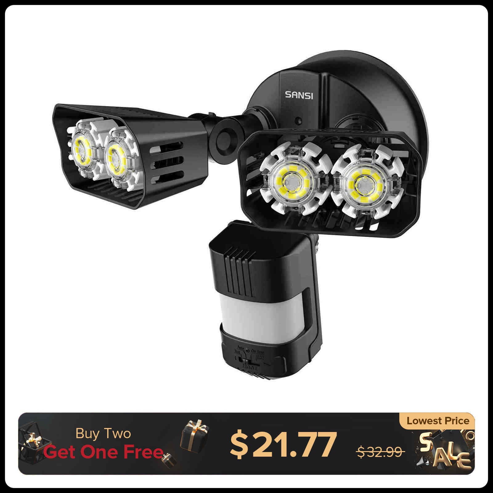 18W LED Security Light (Dusk to Dawn & Motion Sensor)