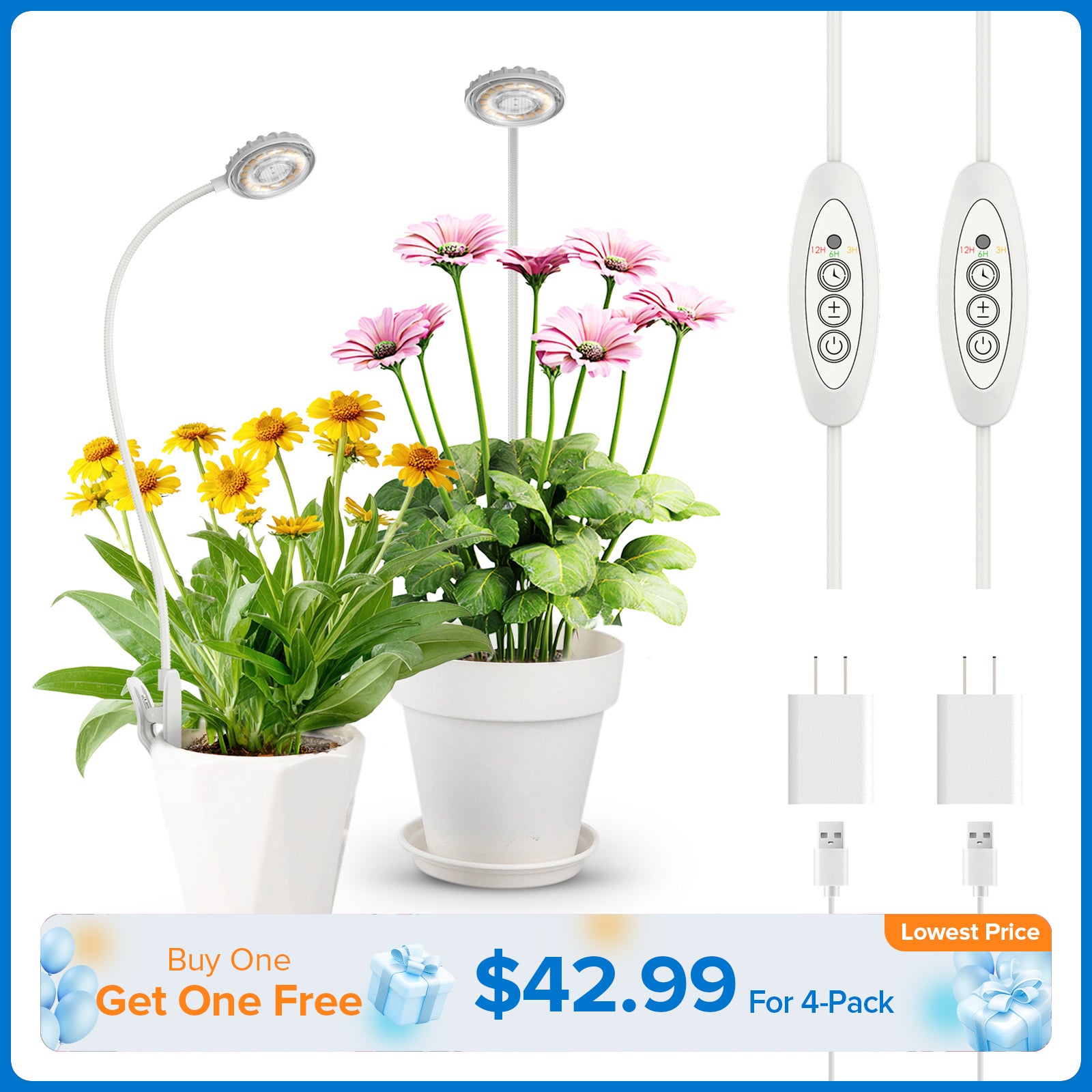 Upgraded 5W Pot Clip LED Grow Light (US ONLY)