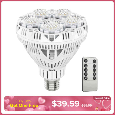 BR30 30W LED Grow Light Bulb With Remote Control (US/CA ONLY)