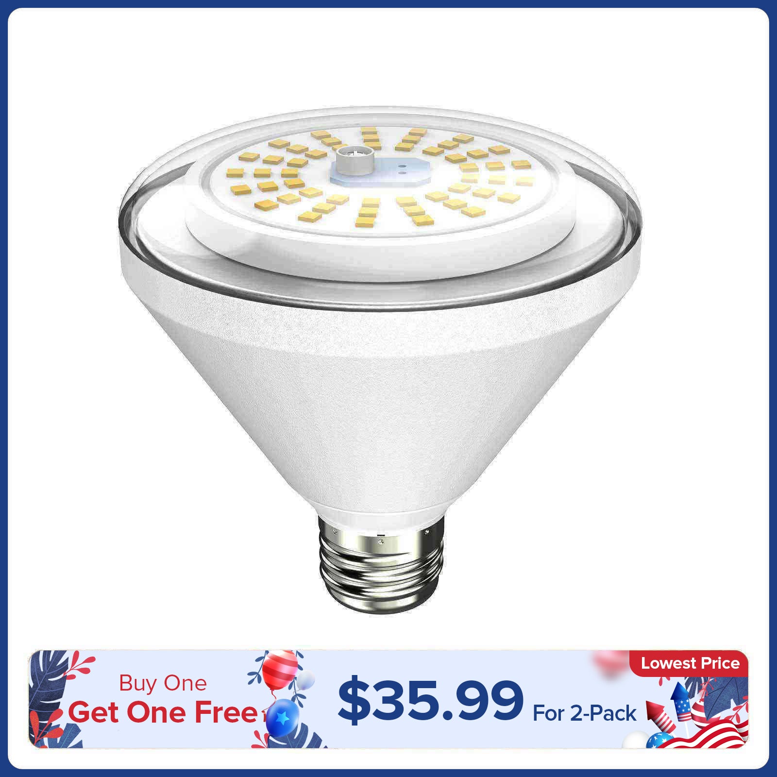 BR30 24W Waterproof LED Grow Bulb