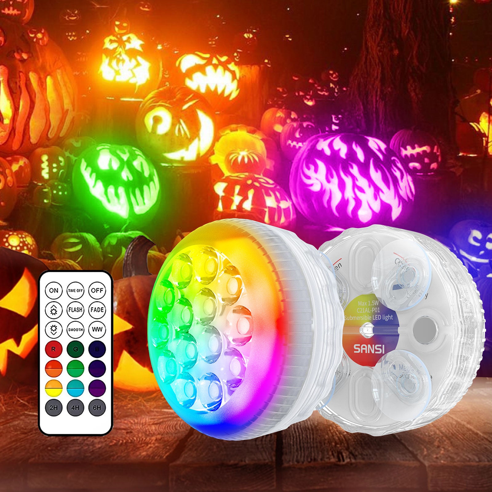 Upgraded RGB LED Light can be halloween decor