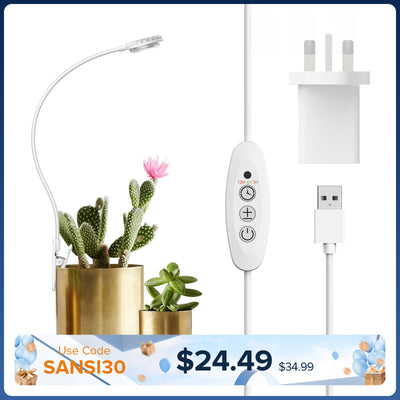 SANSI 4.5W Lampe de culture LED à clip pour pot (EU/UK UNIQUEMENT)