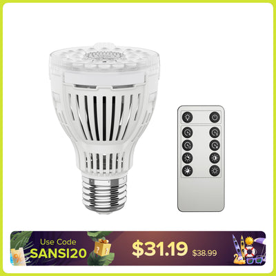 SANSI A19 10W LED Grow Light Bulb With Remote Control (EU/UK ONLY)