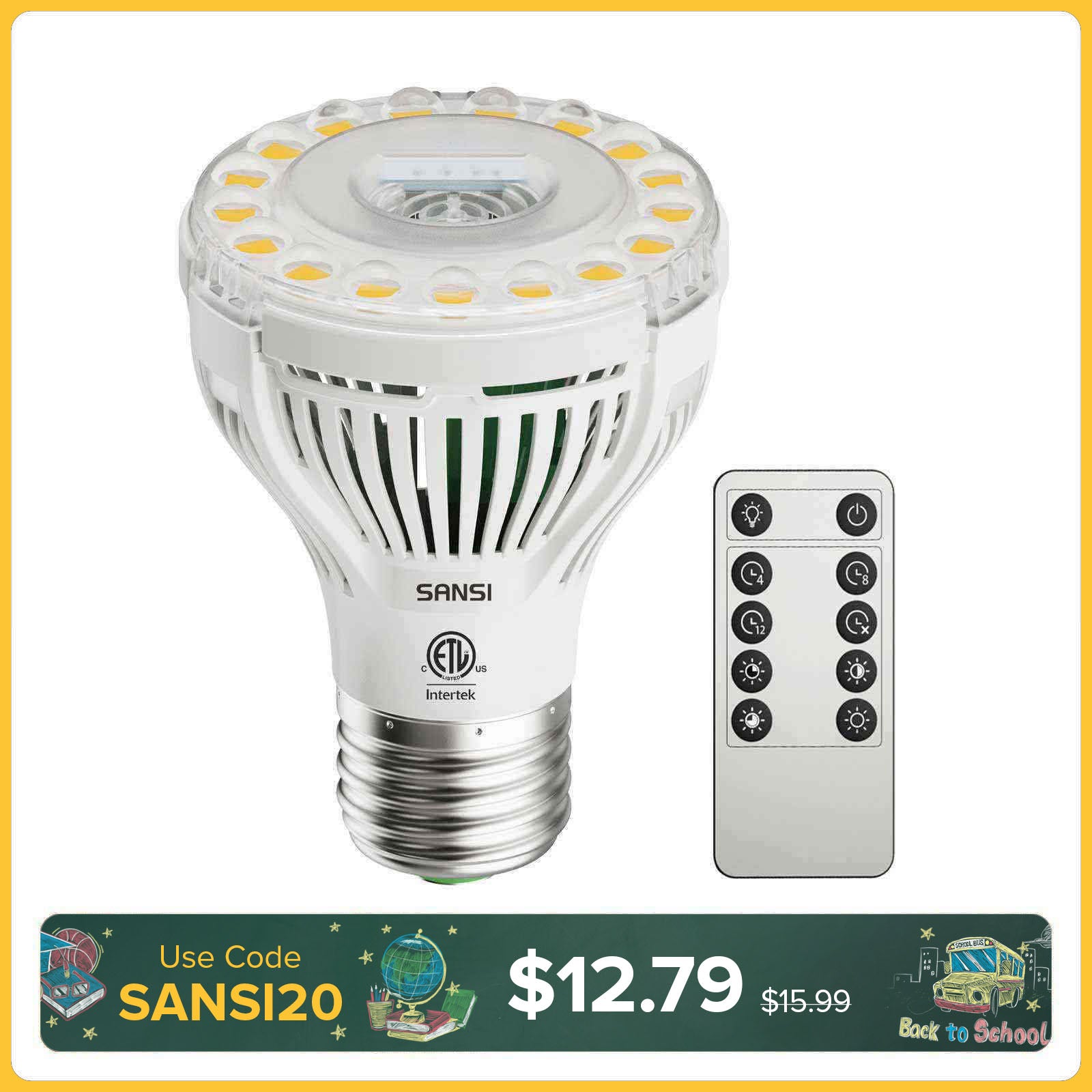 PAR20 5W LED-Pflanzenlampe mit Fernbedienung (NUR USA/Kanada)