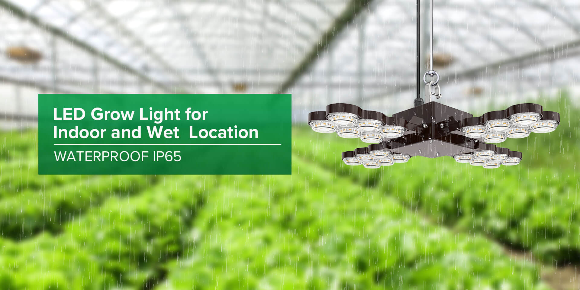 120W/220W Led Grow Light (Folding Wings), IP65, suitable for indoor and wet location