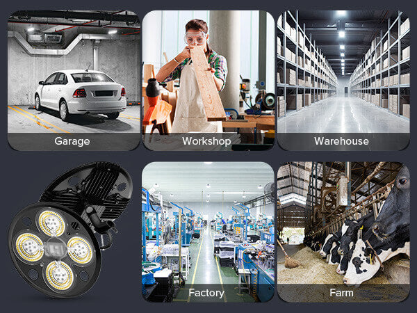 Wide Application：workshop,warehouse,farm and repair shop.Can be used in ambient temperatures from -22°F to 122°F.