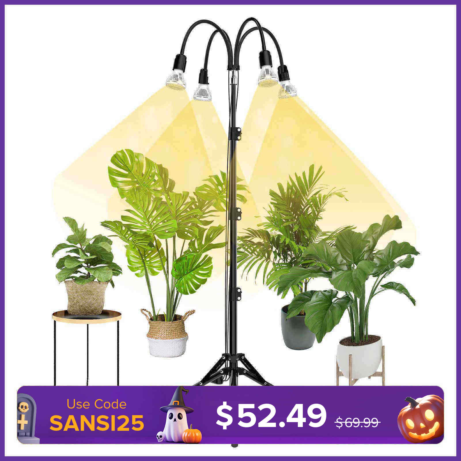 40-W-Wachstumslampe mit verstellbarem Stativ (NUR USA)