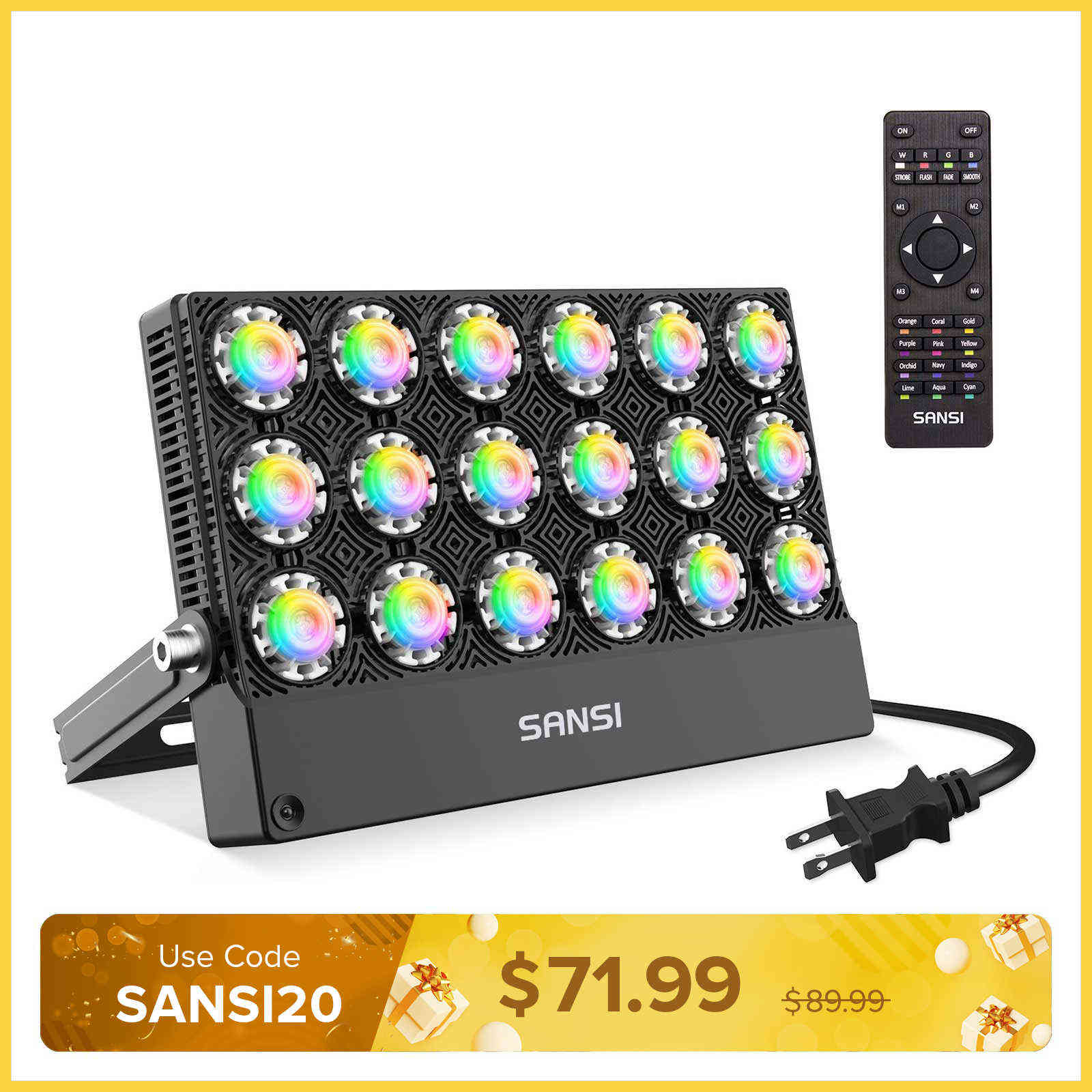 100W RGB LED Flood Light (US ONLY)