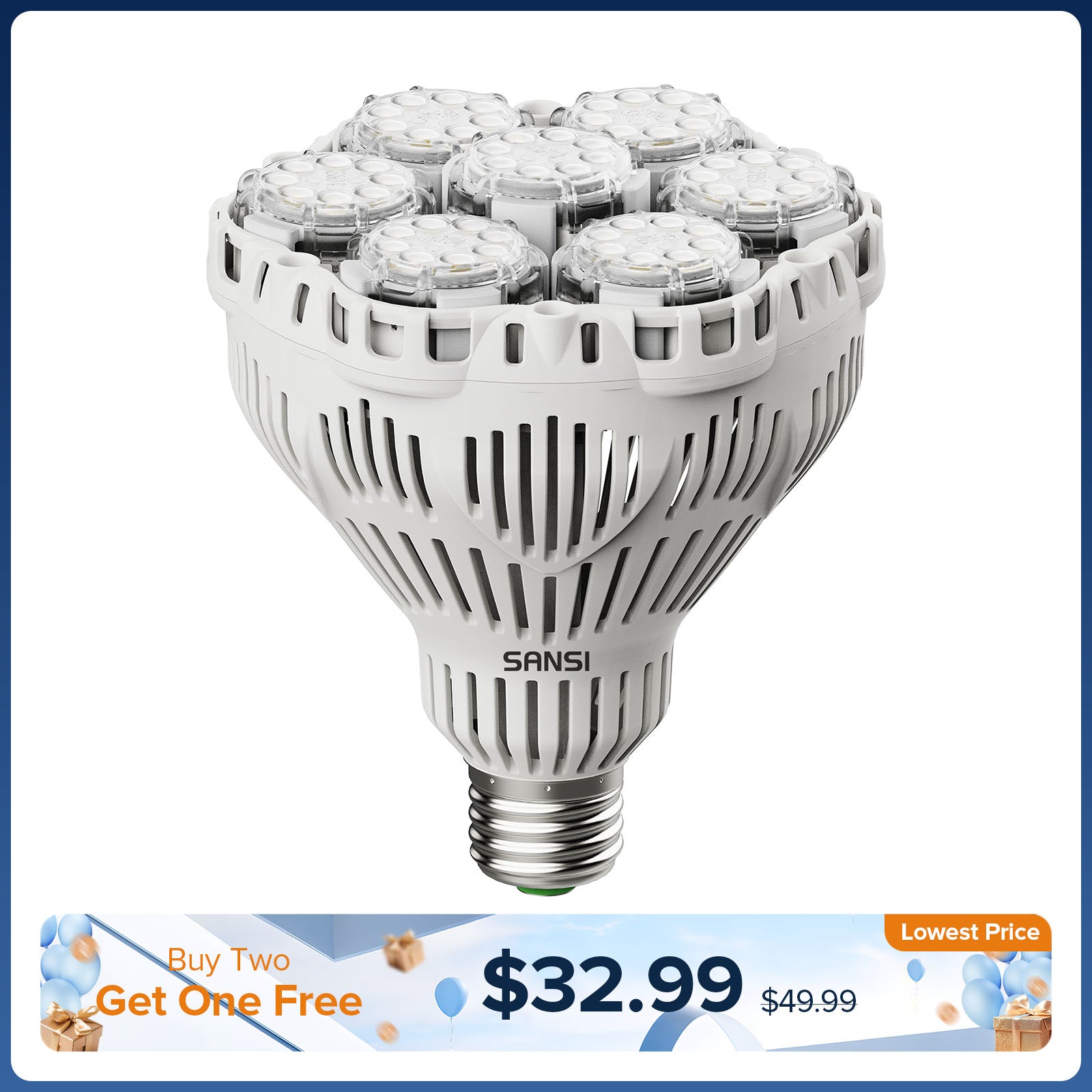 SANSI BR30 45W LED Light Bulb(US/CA ONLY)