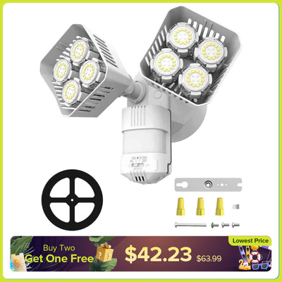 Square Upgraded 54W Led Security Light (Dusk to Dawn & Motion Sensor)(US/CA ONLY)