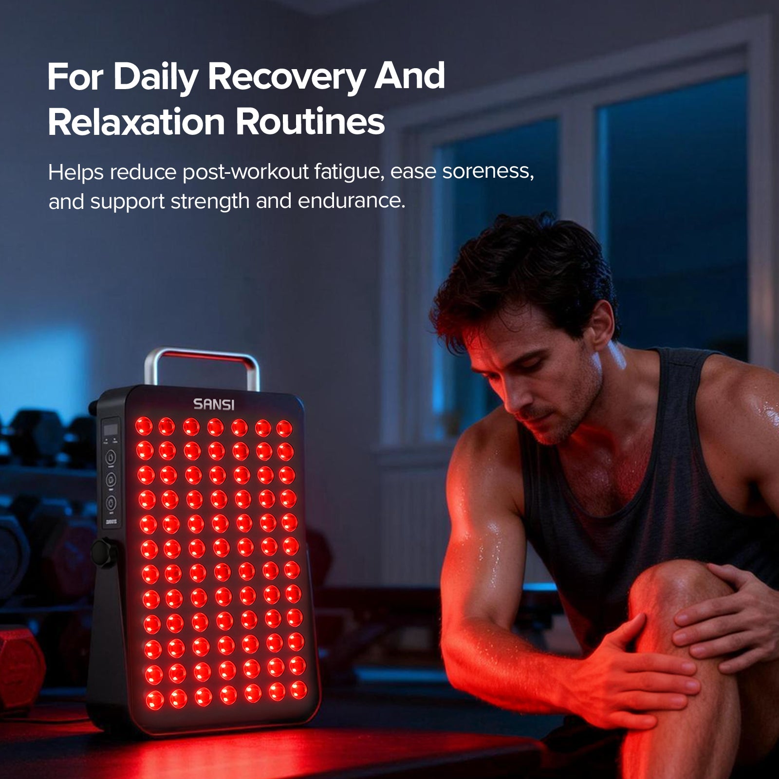 SANSI 120W Dual-Wavelength Red Light Therapy Panel