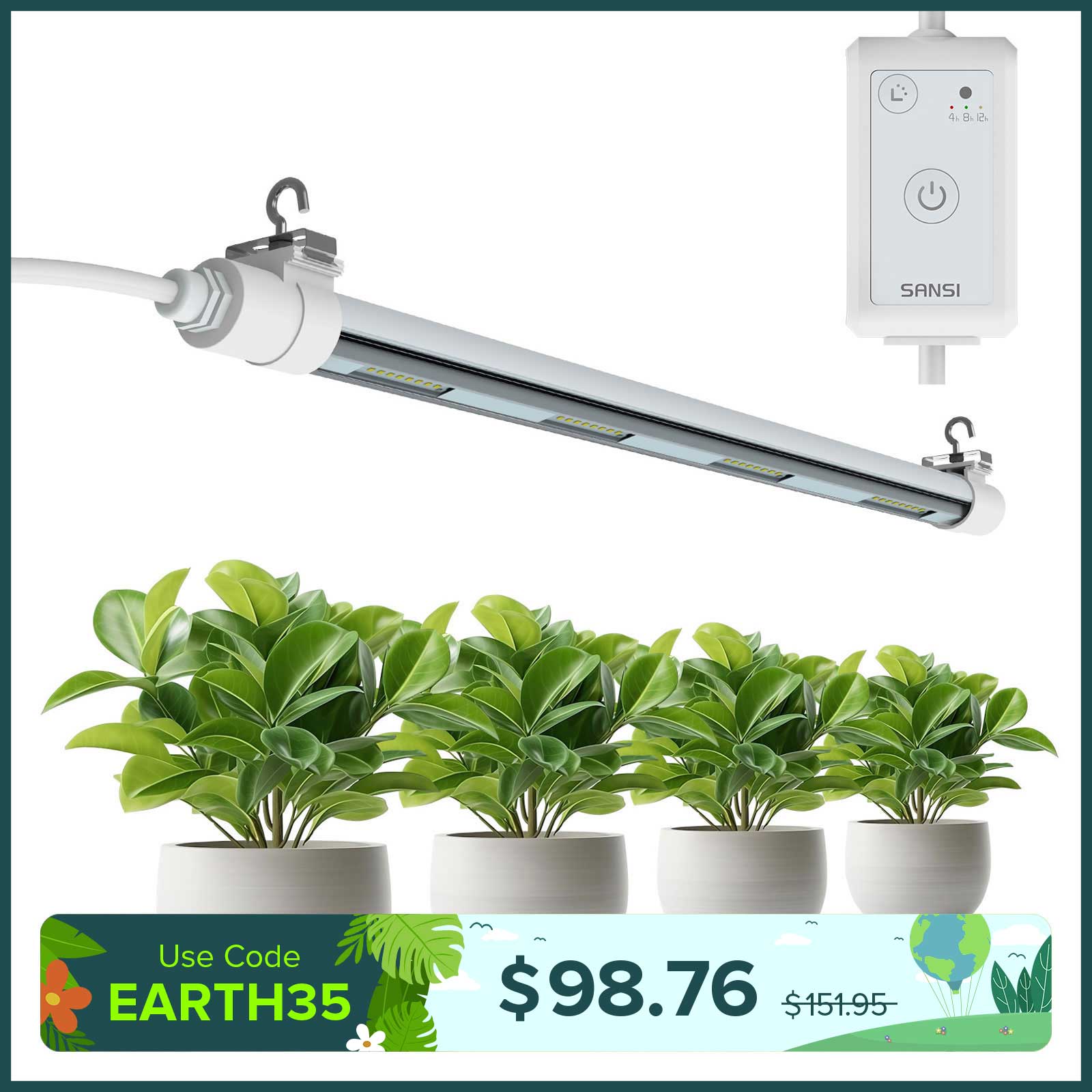 SANSI T8 25 W LED-Wachstumslicht (NUR USA)