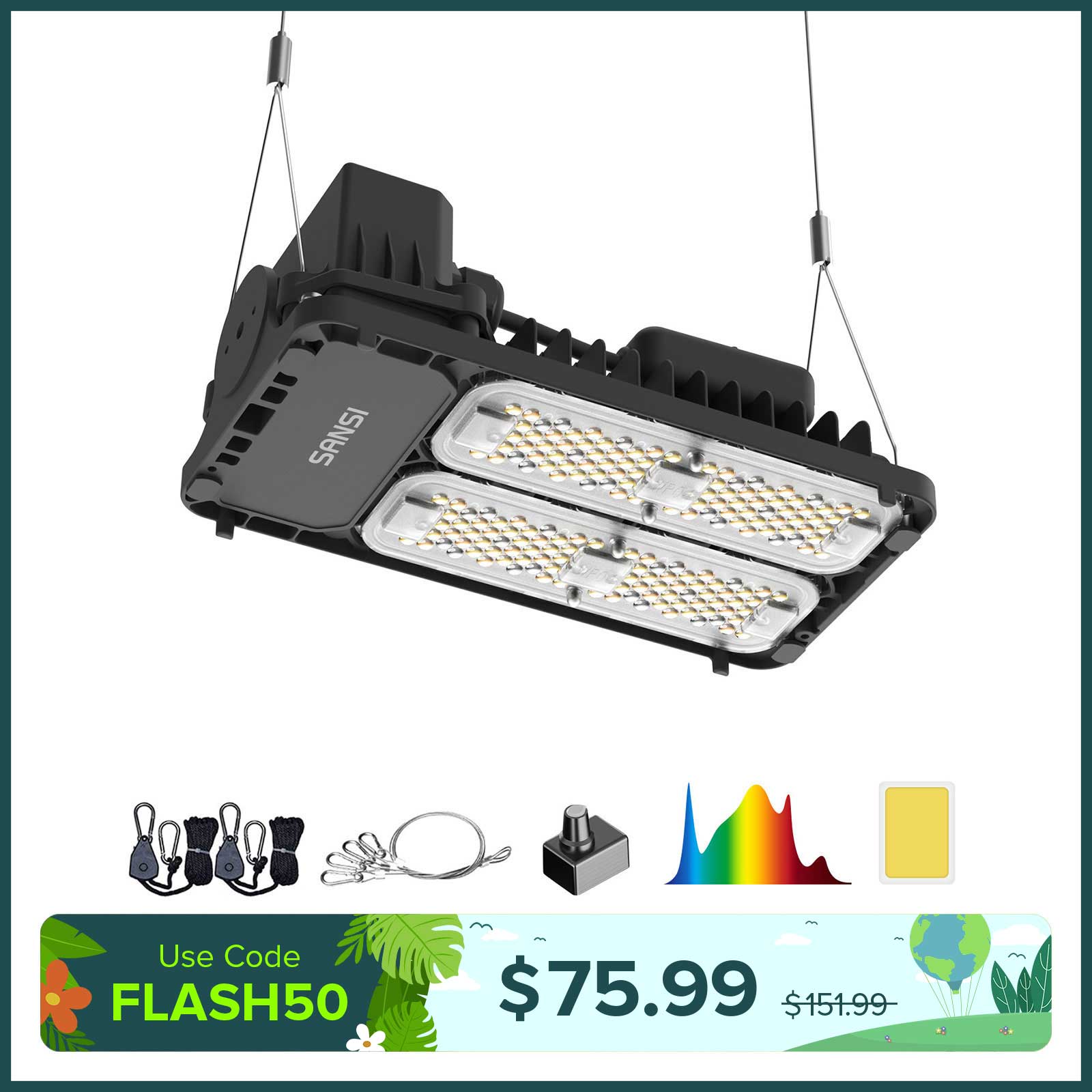 Dimmable 100W LED Grow Light (EU ONLY)