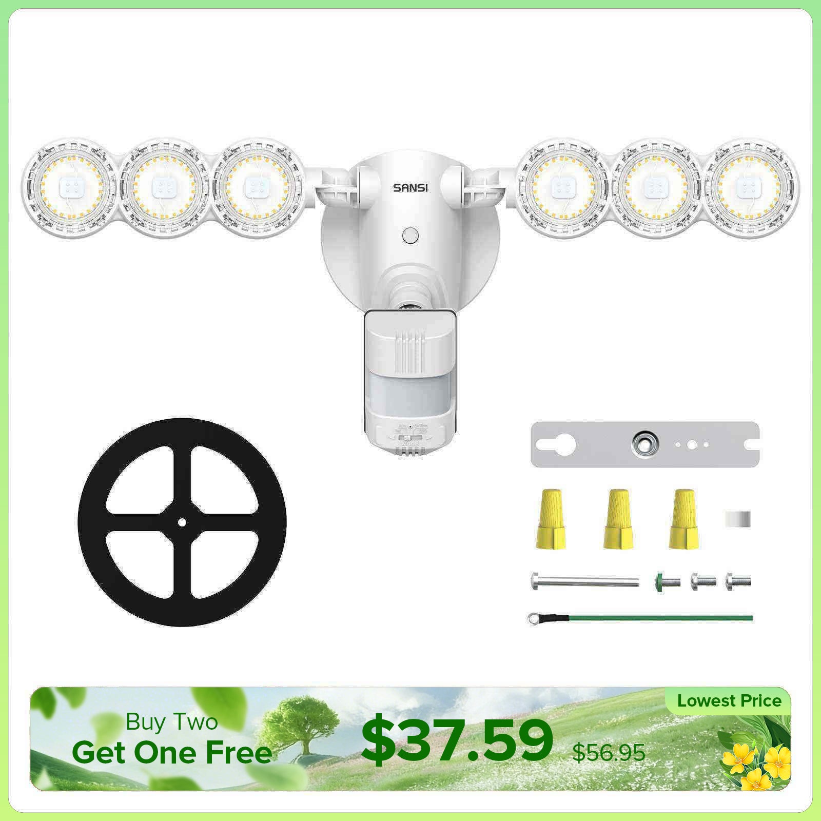 45W LED Security Light (Dusk to Dawn & Motion Sensor)