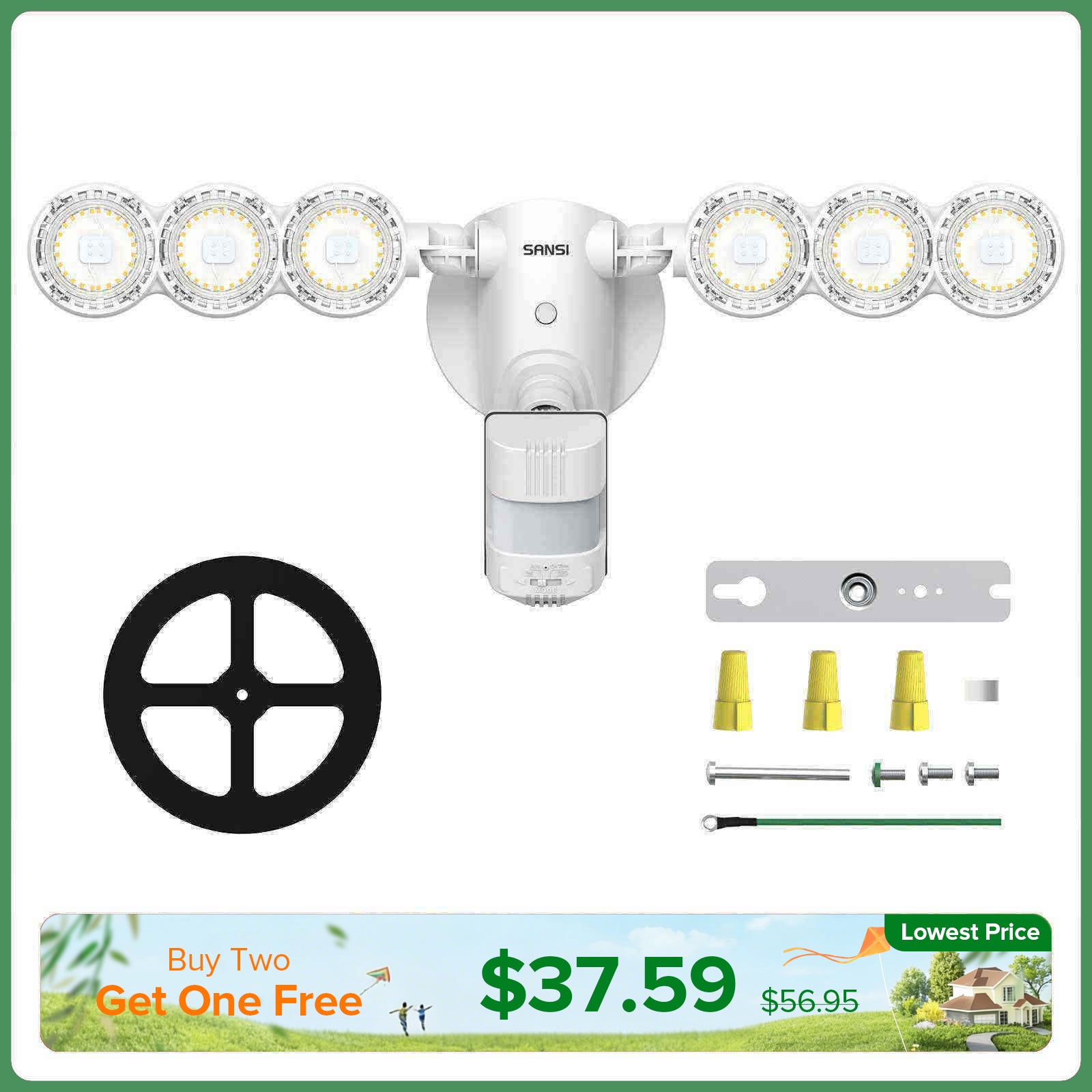 45W LED Security Light (Dusk to Dawn & Motion Sensor)