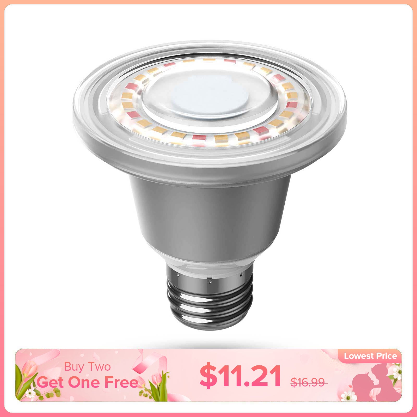 SANSI BR20 12W LED Grow Light Bulb