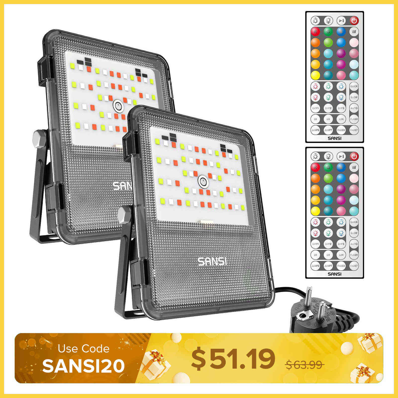 10W RGB LED Flood Light (EU ONLY)