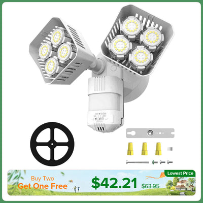 Luce di sicurezza a LED quadrata potenziata da 54 W (da tramonto ad alba e sensore di movimento) (SOLO USA/CA)