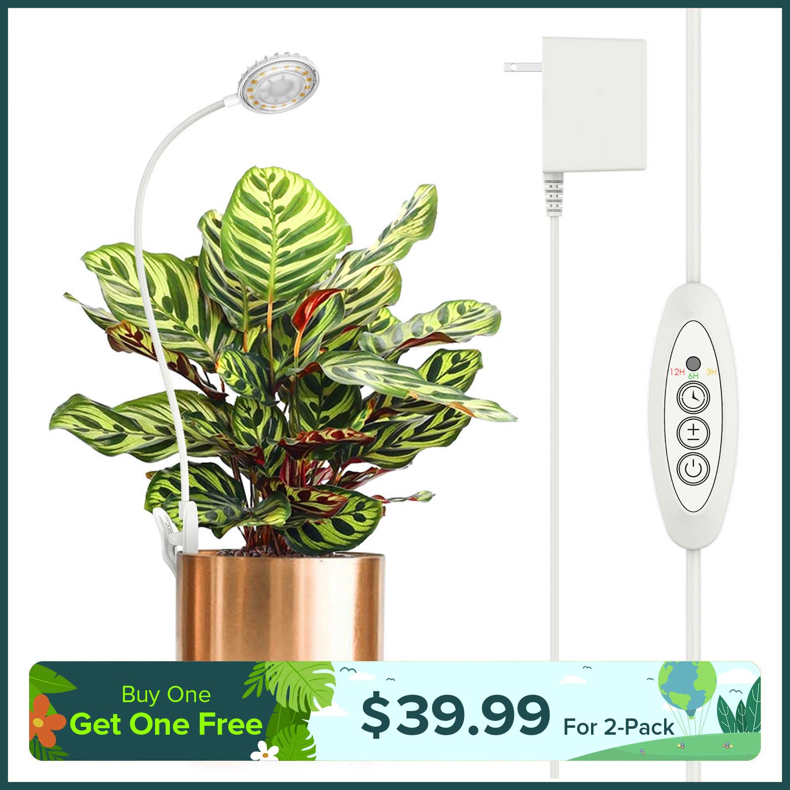Upgraded 10W Pot Clip Led Grow Light (US ONLY)