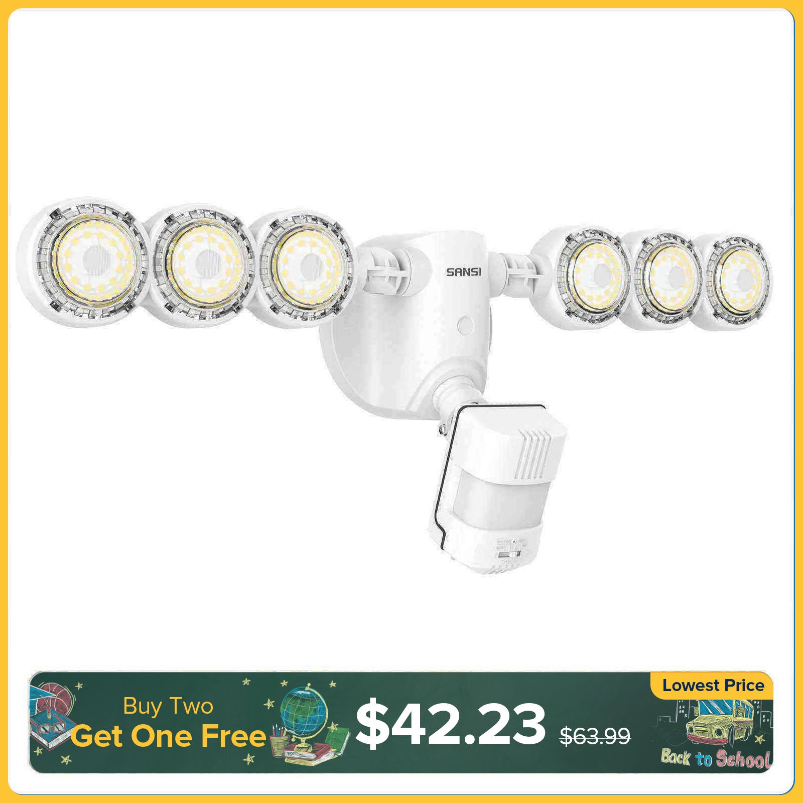 55W LED Security Light (Dusk to Dawn & Motion Sensor)(US ONLY)