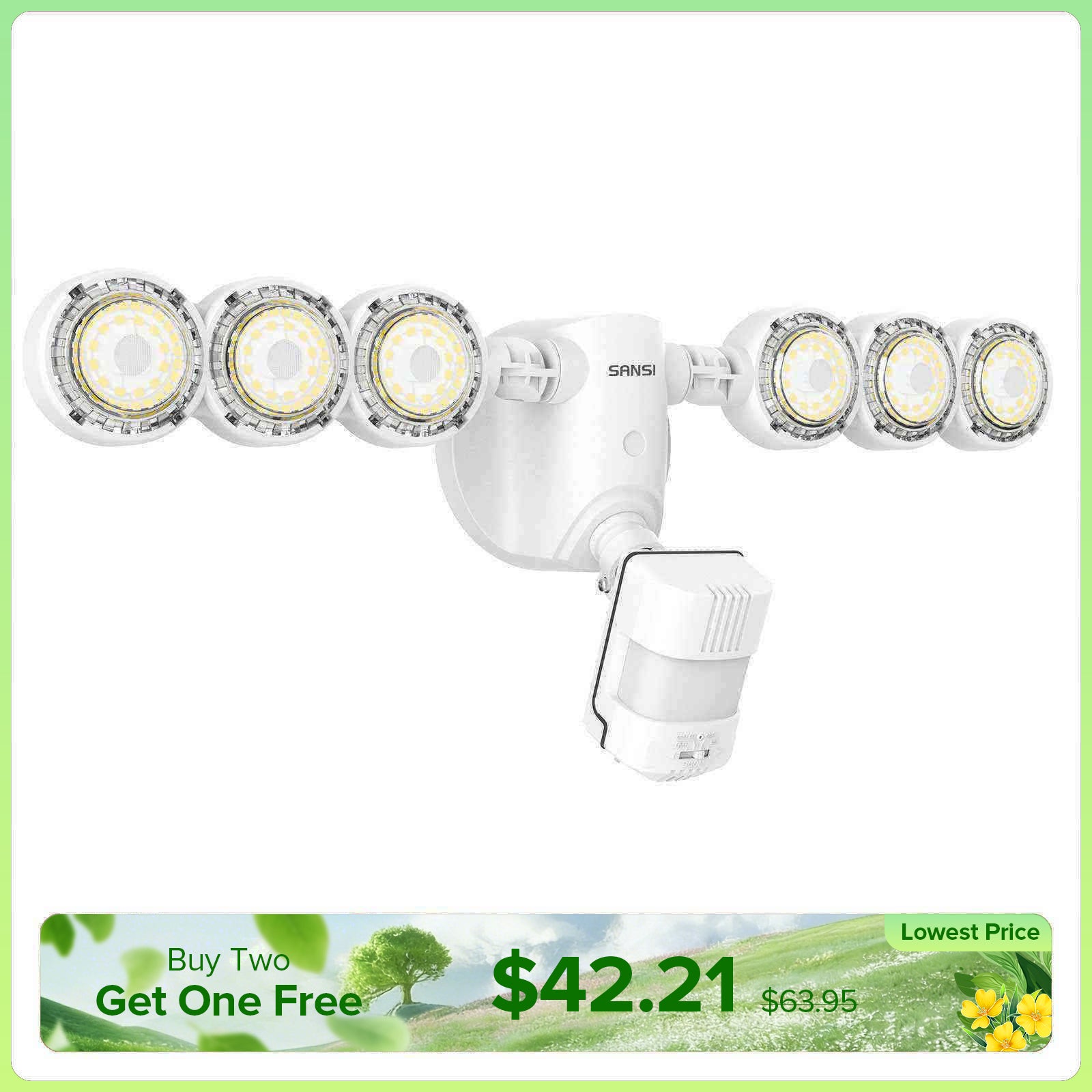 55W LED Security Light (Dusk to Dawn & Motion Sensor)(US ONLY)