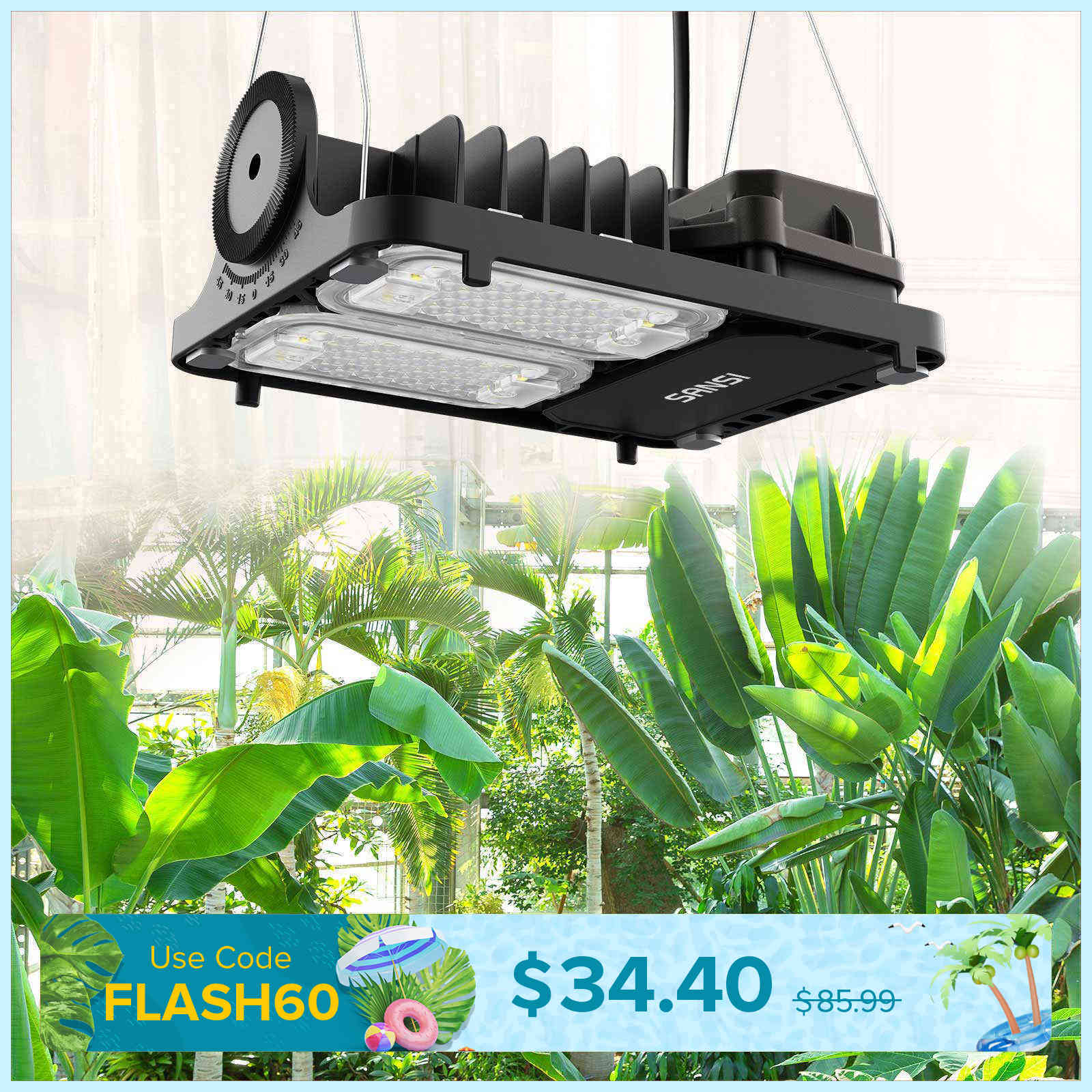 Dimmable 70W LED Grow Light (EU/UK ONLY)