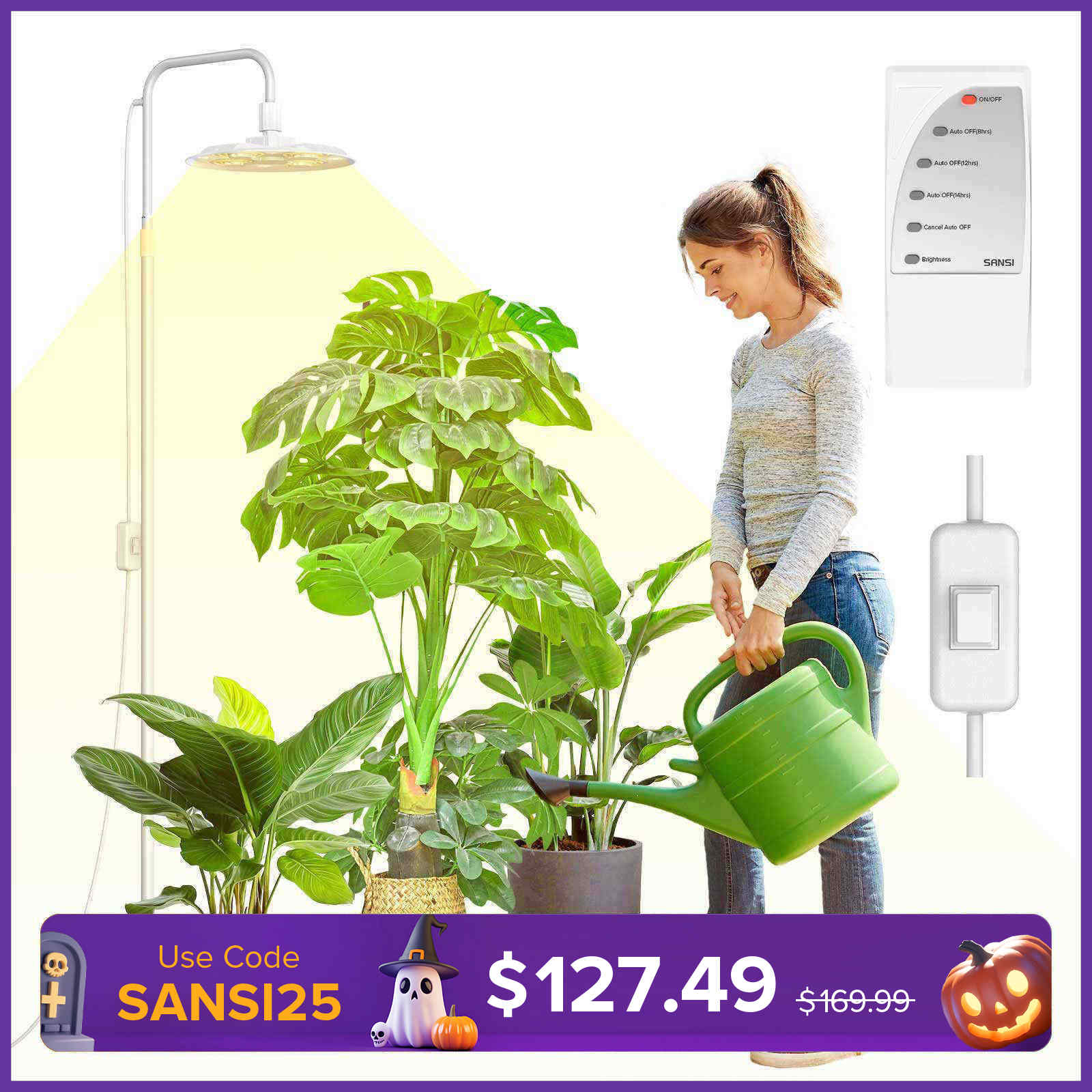 SANSI Tall Standing Grow Light With Remote Control (US ONLY)