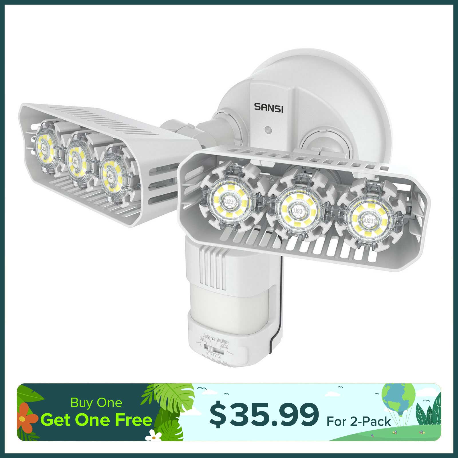 27W LED Security Light (Dusk to Dawn & Motion Sensor)