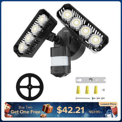 Rectangle Upgraded 54W Led Security Light (Dusk to Dawn&Motion Sensor)(US/CA ONLY)