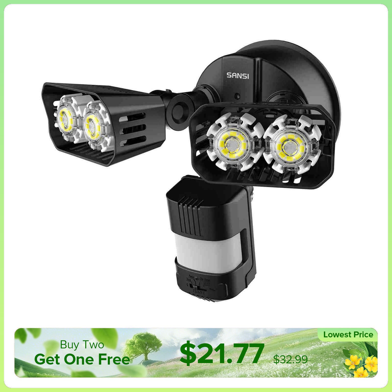 18W LED Security Light (Dusk to Dawn & Motion Sensor)