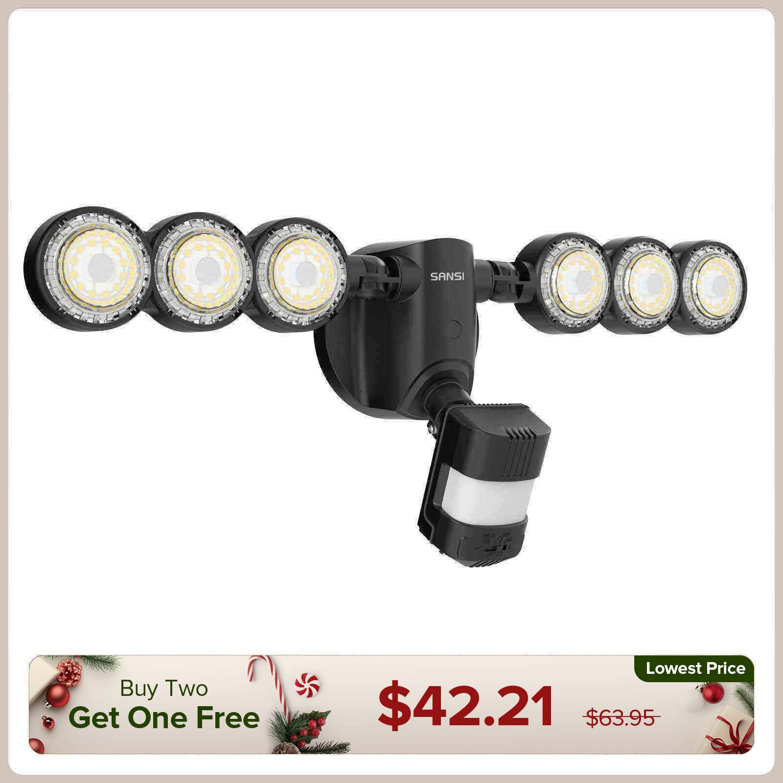 SANSI 55W LED Security Light with Motion Sensor