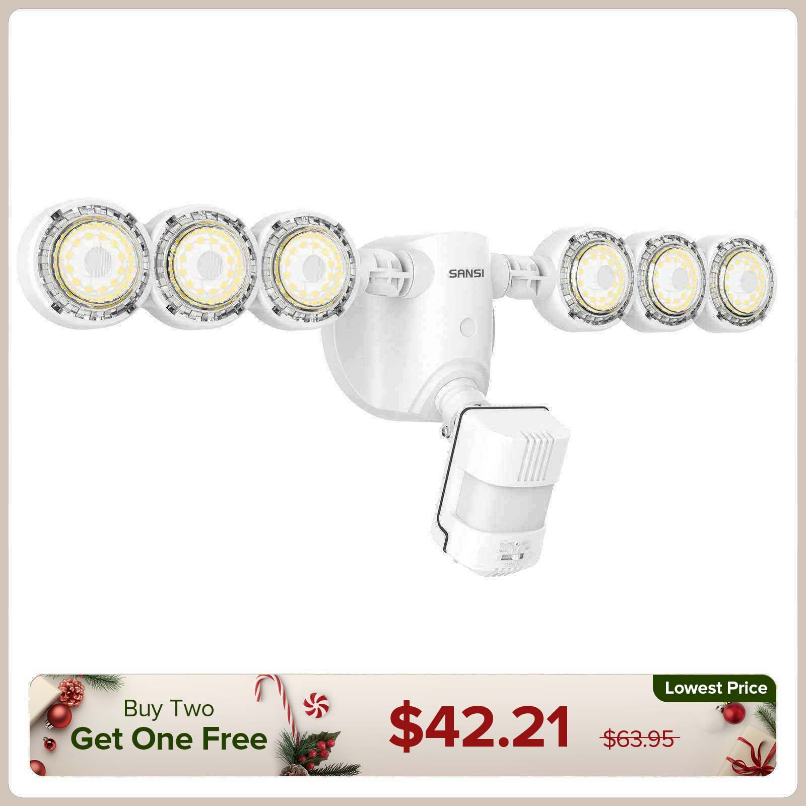 SANSI 55W LED Security Light with Motion Sensor