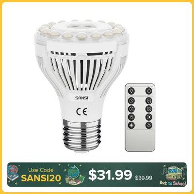 SANSI PAR20 4.5W LED Grow Light Bulb With Remote Control (EU/UK ONLY)