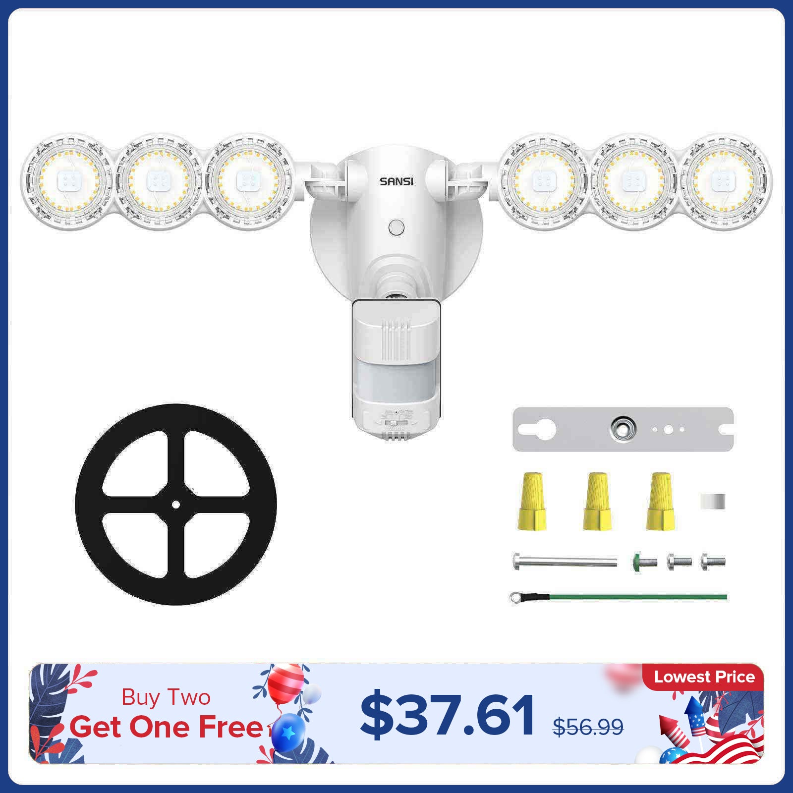 45W LED Security Light (Dusk to Dawn & Motion Sensor)