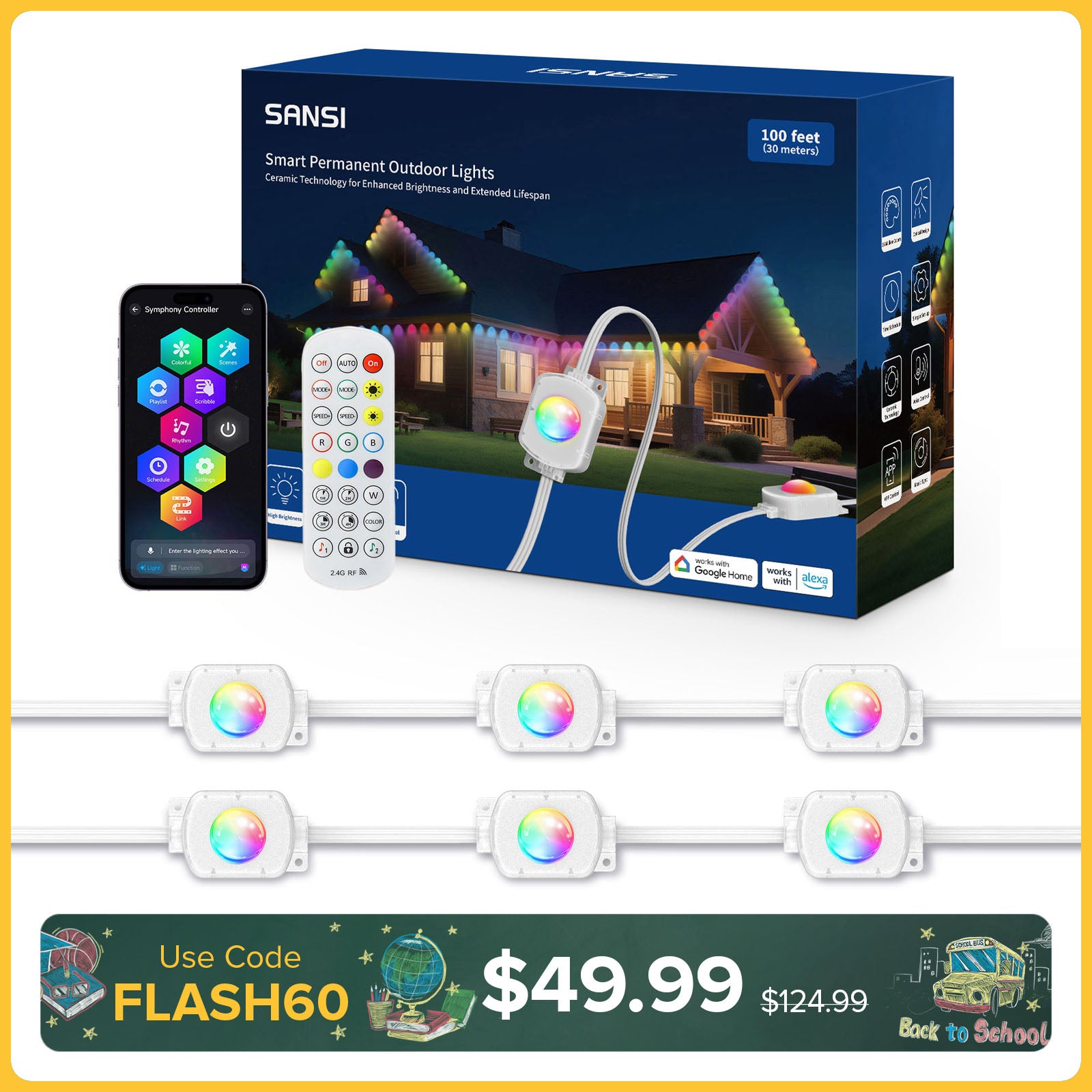 SANSI Smart Permanent Outdoor RGB Lights(US ONLY)