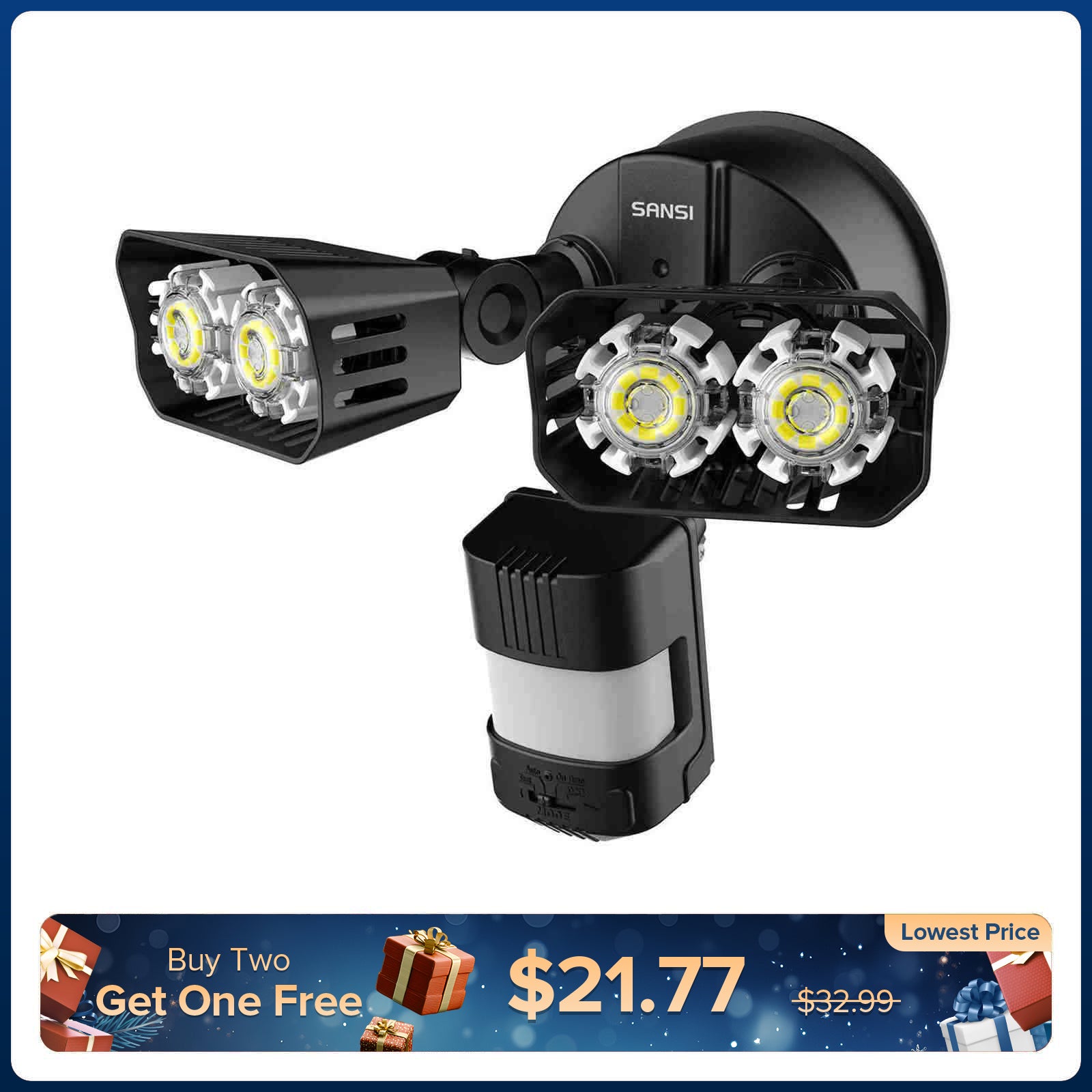 18W LED Security Light (Dusk to Dawn & Motion Sensor)