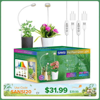 (Gift Packing) 5W Pot Clip LED Grow Light (US/CA ONLY)