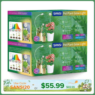 (Gift Packing) 5W Pot Clip LED Grow Light (US/CA ONLY)