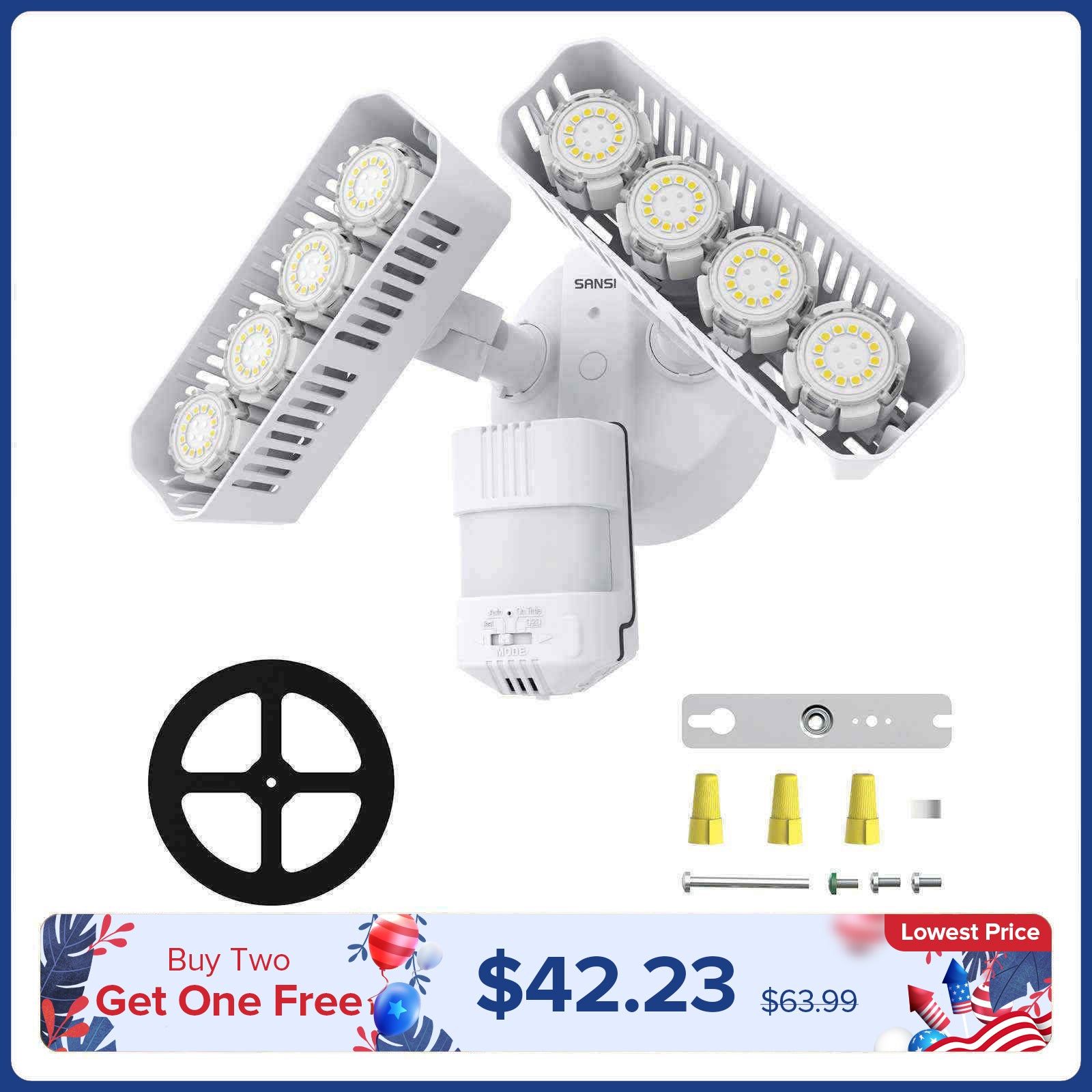 SANSI 54W LED Security Light - Ultra Bright & Energy Efficient