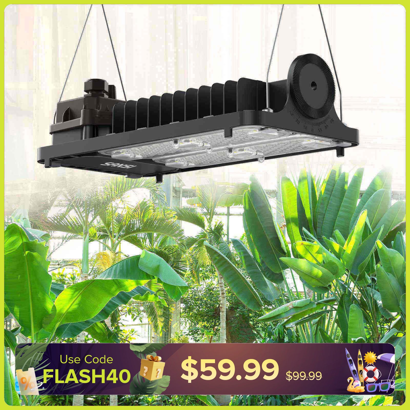 Dimmable 100W Panel LED Grow Light (EU ONLY)