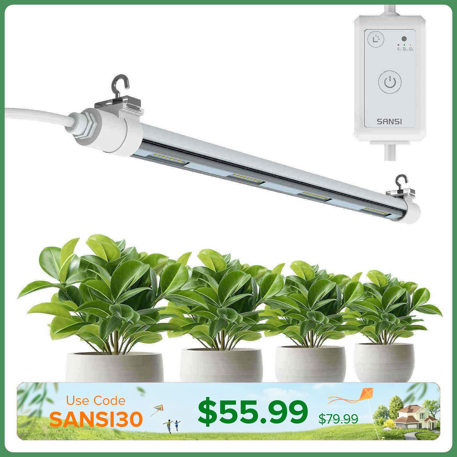 SANSI T8 25W LED Grow Light