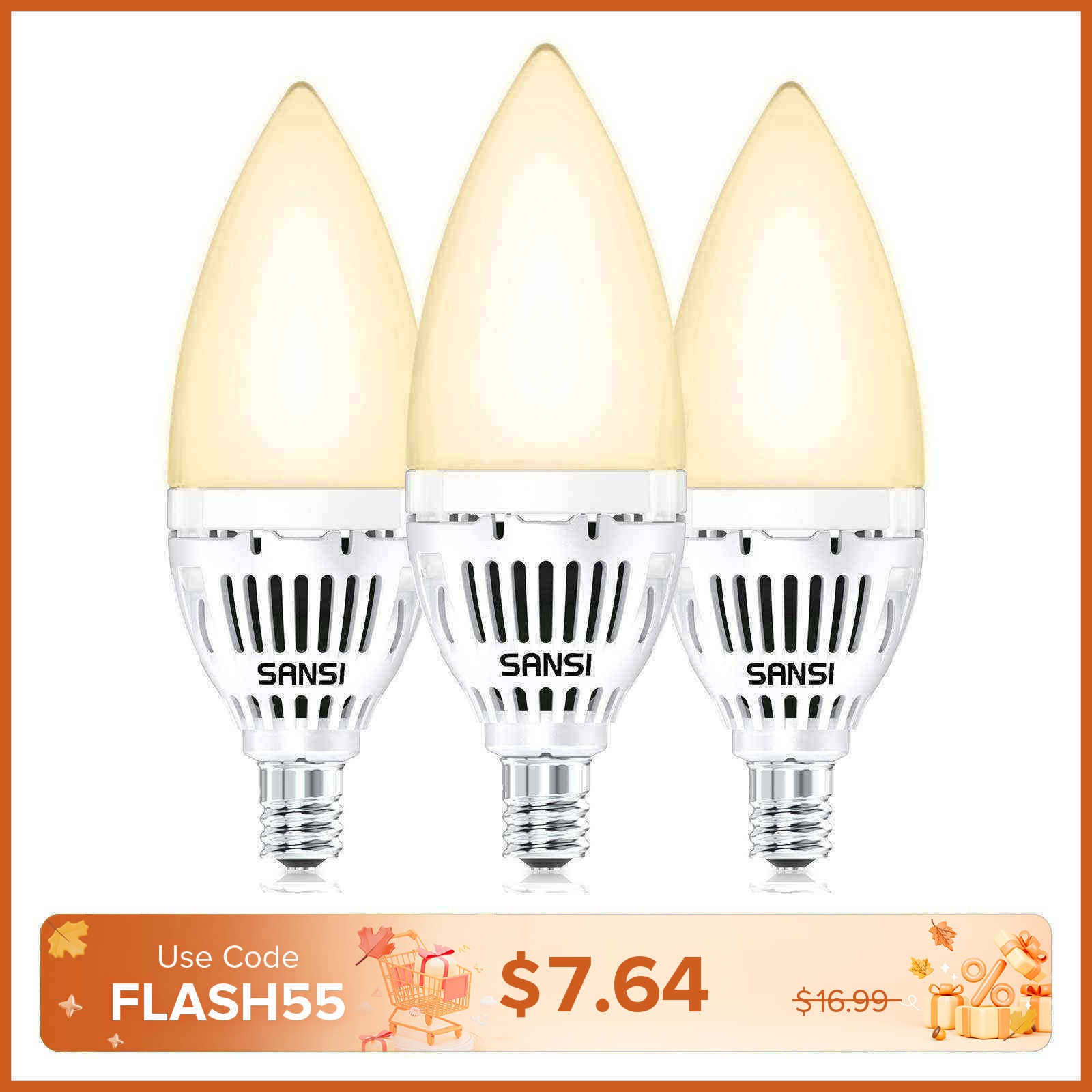 6W Candelabra LED Light Bulb (US ONLY)