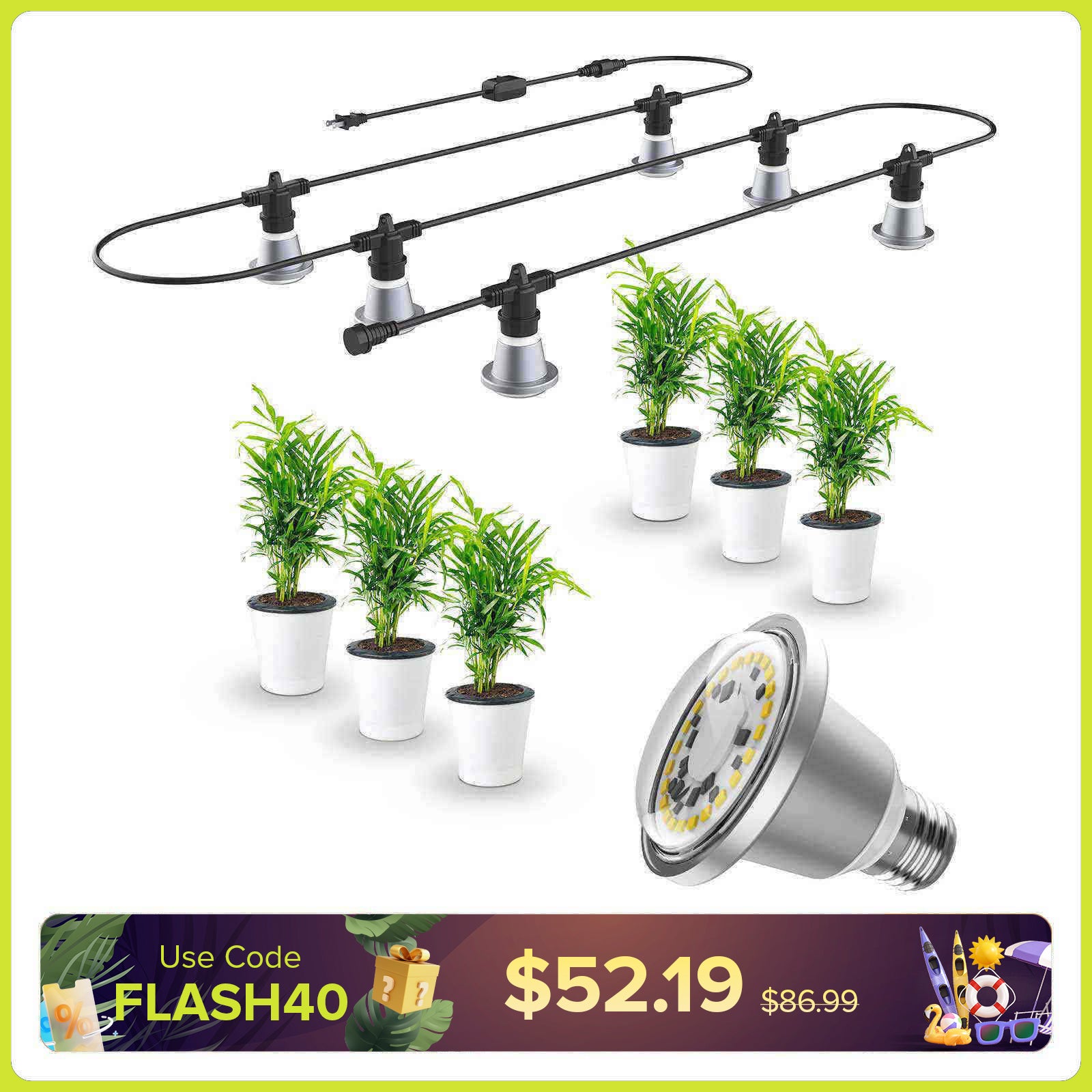 Hanging Grow Light String(US/EU ONLY)