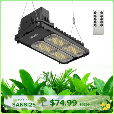 SANSI 100W Panel LED Grow Light | Remote Control