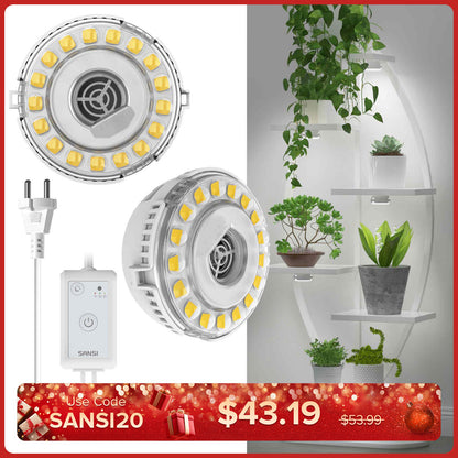 SANSI 10W LED Puck Pflanzenlampe mit Timer und Dimmer