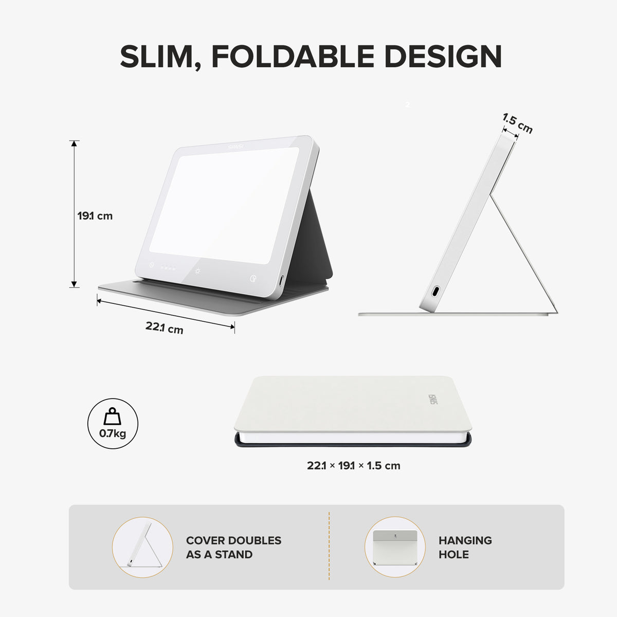 SANSI 14W LED Daylight Panel Therapy Lamp for Desktop