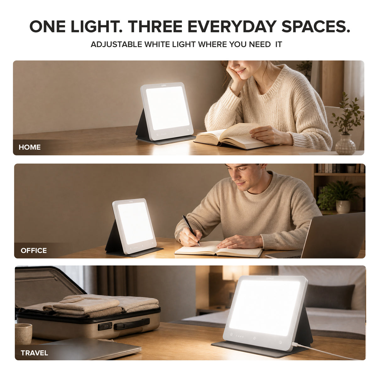 SANSI 14W LED Daylight Panel Therapy Lamp for Desktop