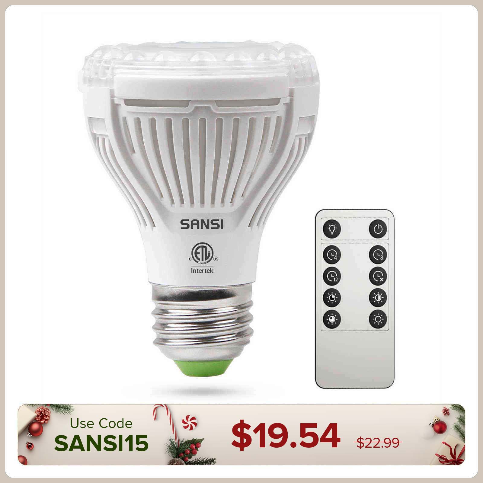 PAR20 10W LED Grow Light Bulb With Remote Control (US ONLY)